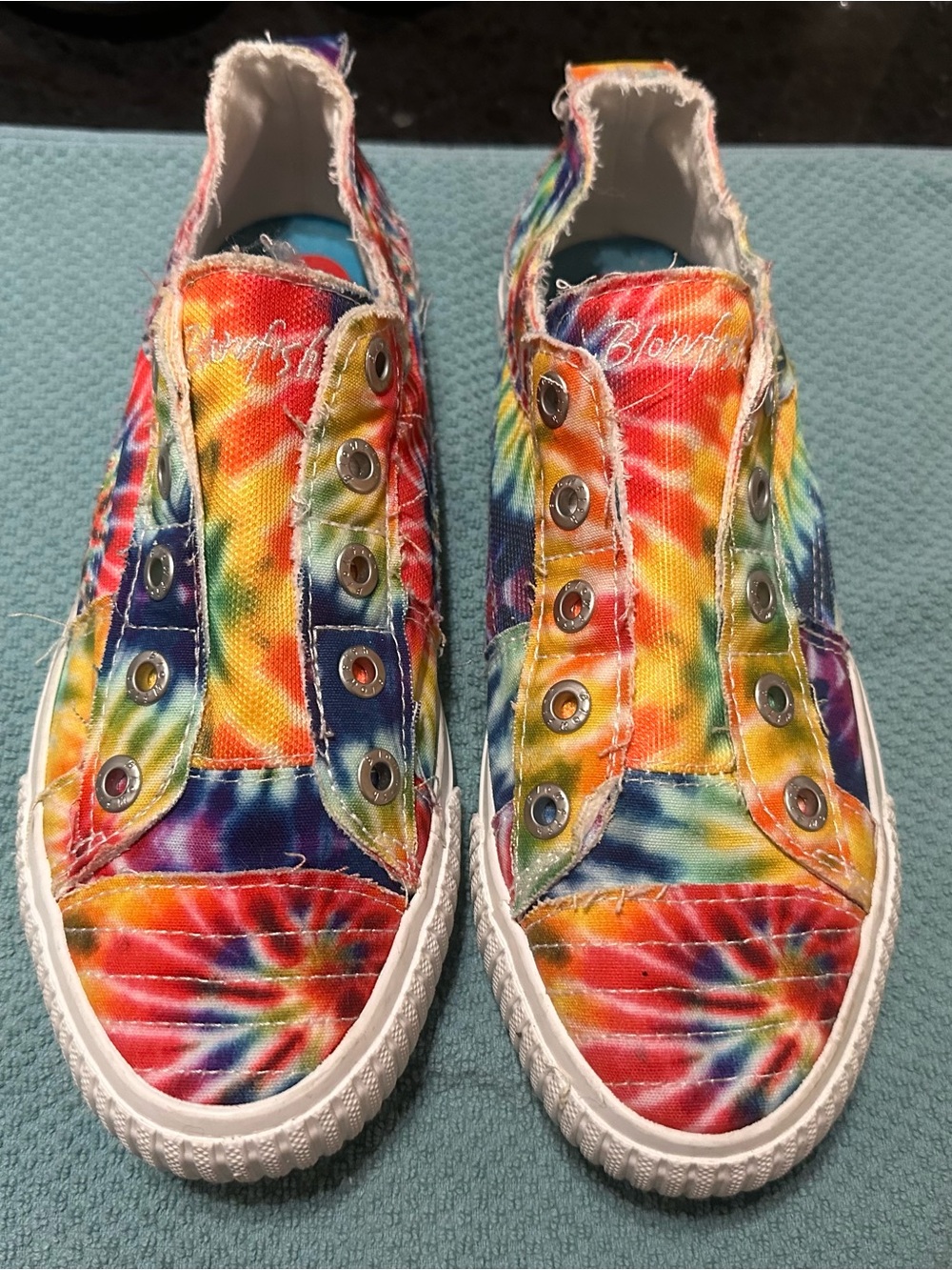 Blowfish tie dye slip ons